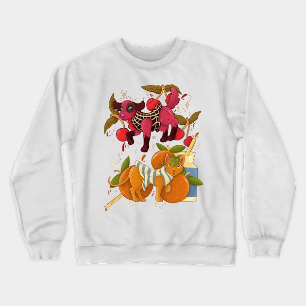 Cherry and Tangy Crewneck Sweatshirt by One Kidney Artist